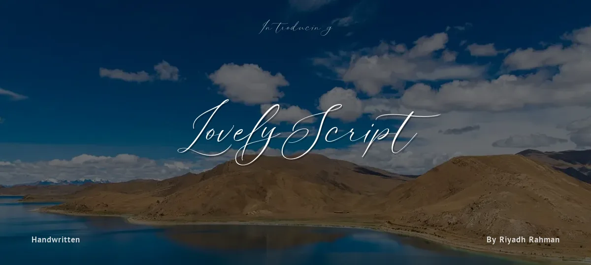 Lovely Script font preview
