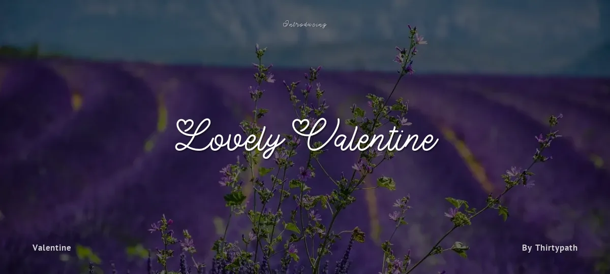 Lovely Valentine font preview