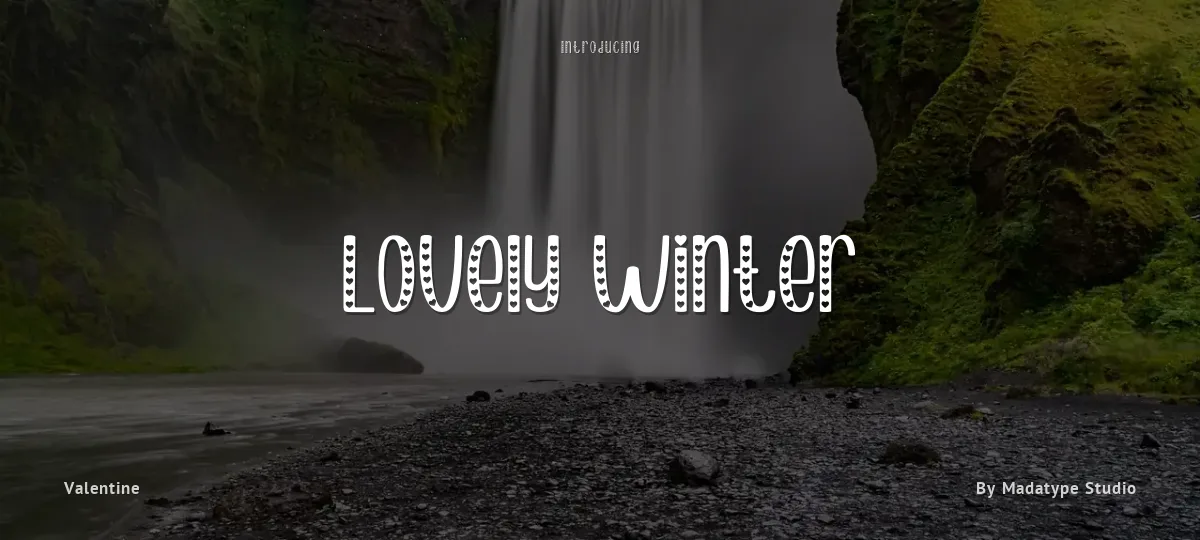 Lovely Winter font preview