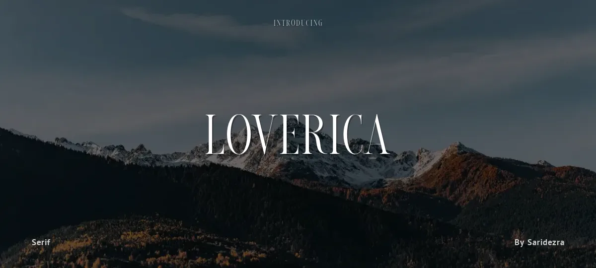 Loverica font preview