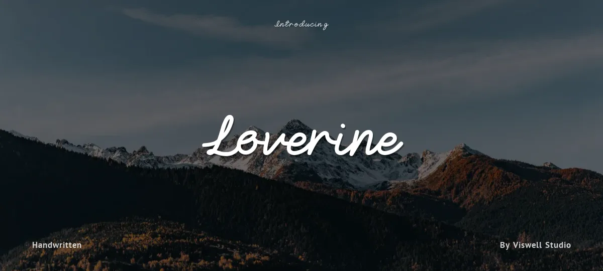 Loverine font preview