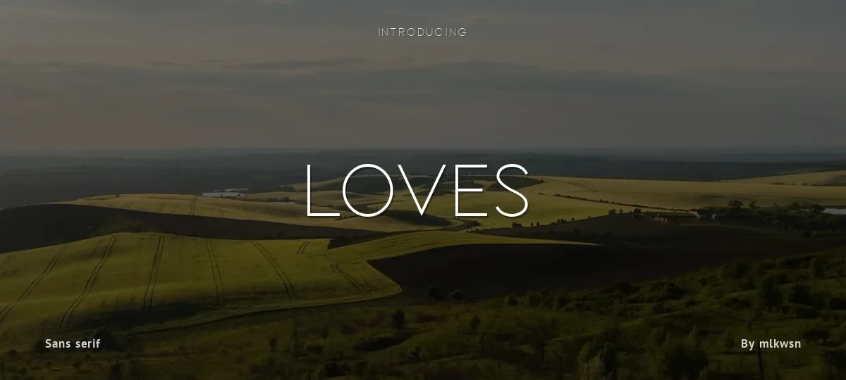Loves font preview
