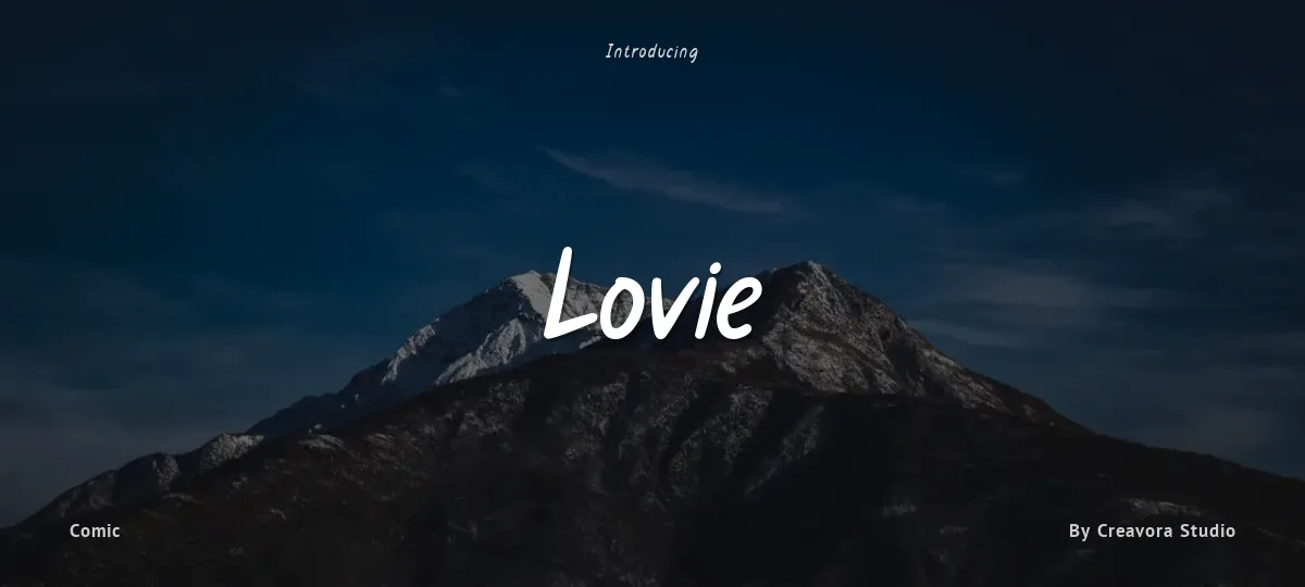 Lovie font preview