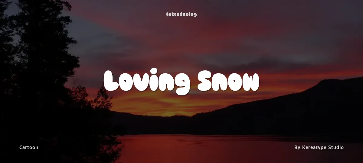 Loving Snow font preview