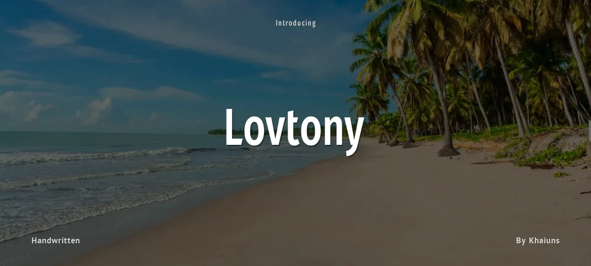 Lovtony font preview