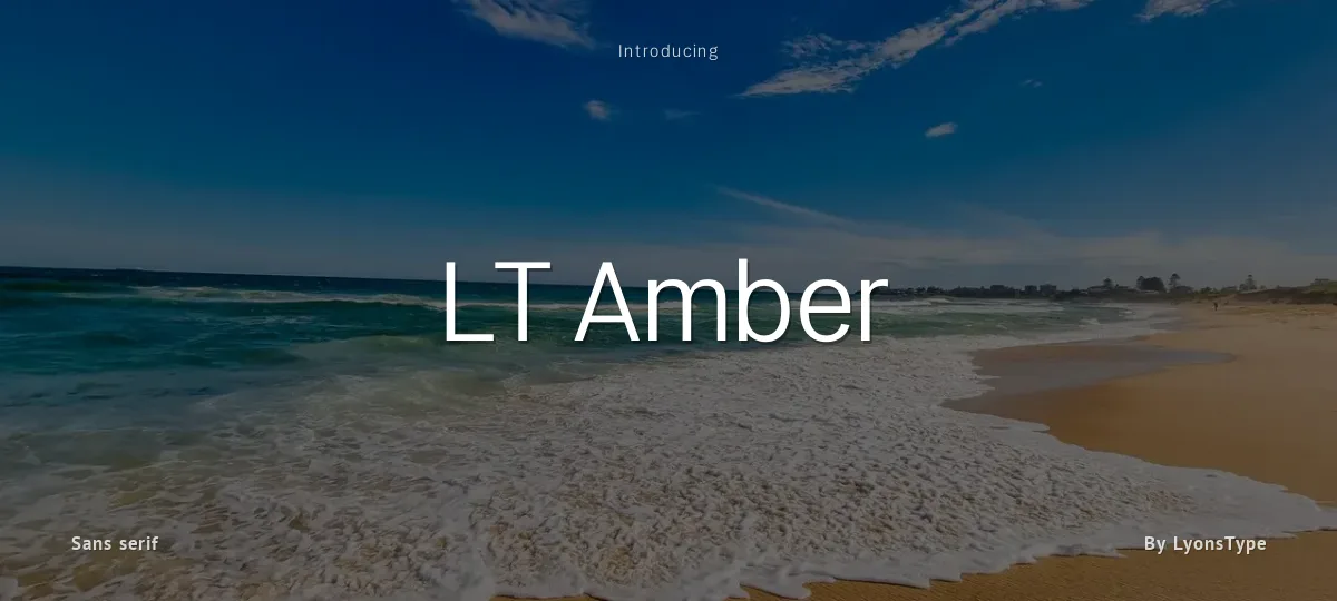 LT Amber font preview