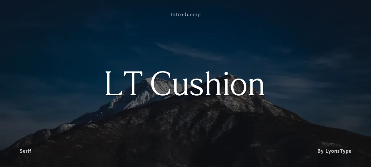 LT Cushion font preview