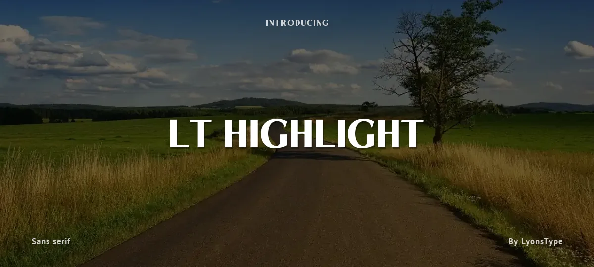 LT Highlight font preview