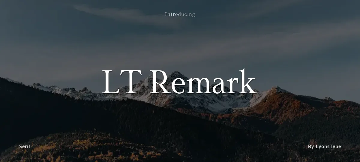 LT Remark font preview
