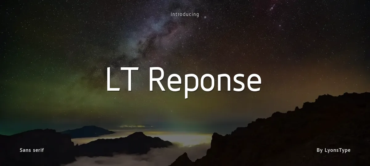 LT Reponse font preview