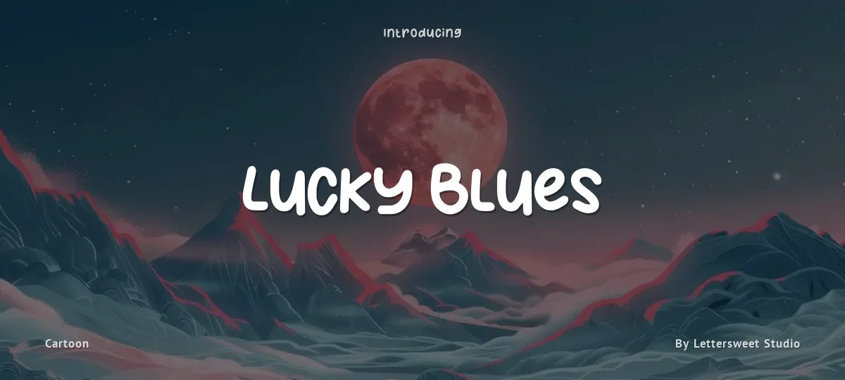 Lucky Blues font preview