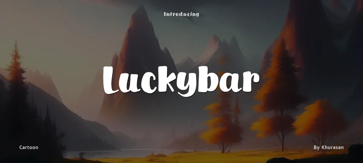 Luckybar font preview