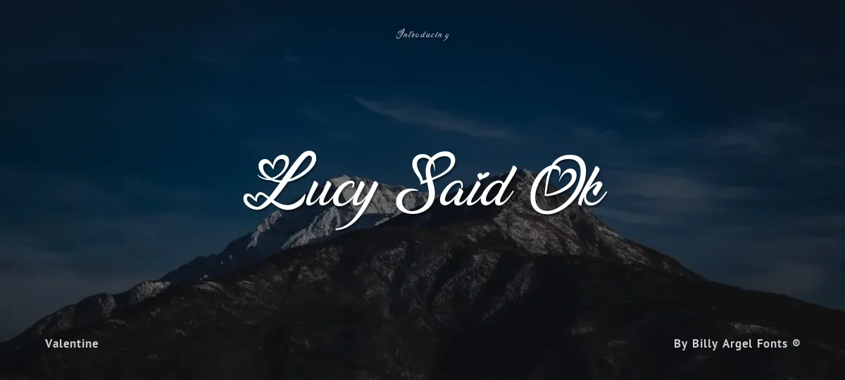 Lucy Said Ok font preview
