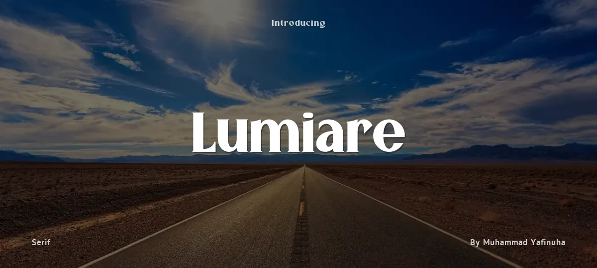 Lumiare font preview