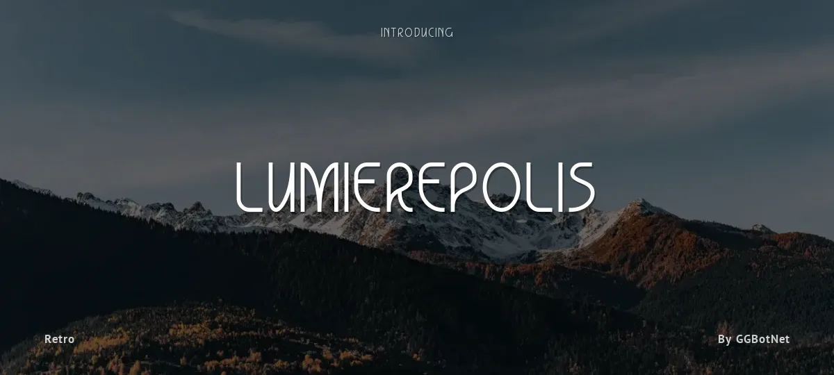 Lumierepolis font preview