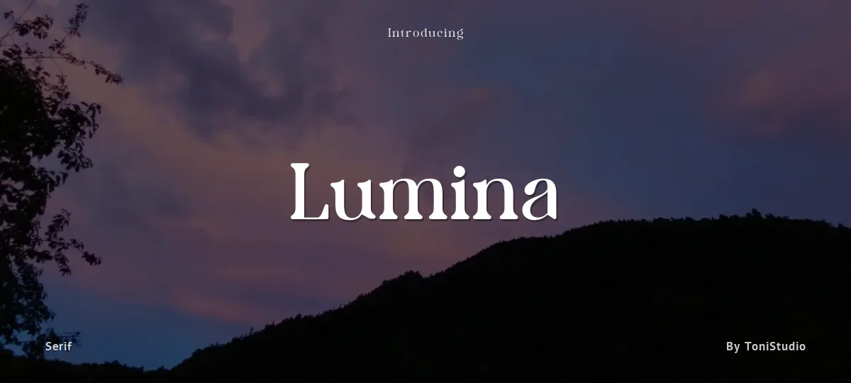 Lumina font preview