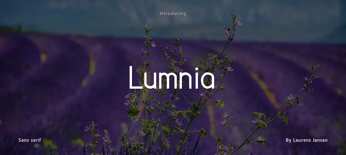 Lumnia font preview