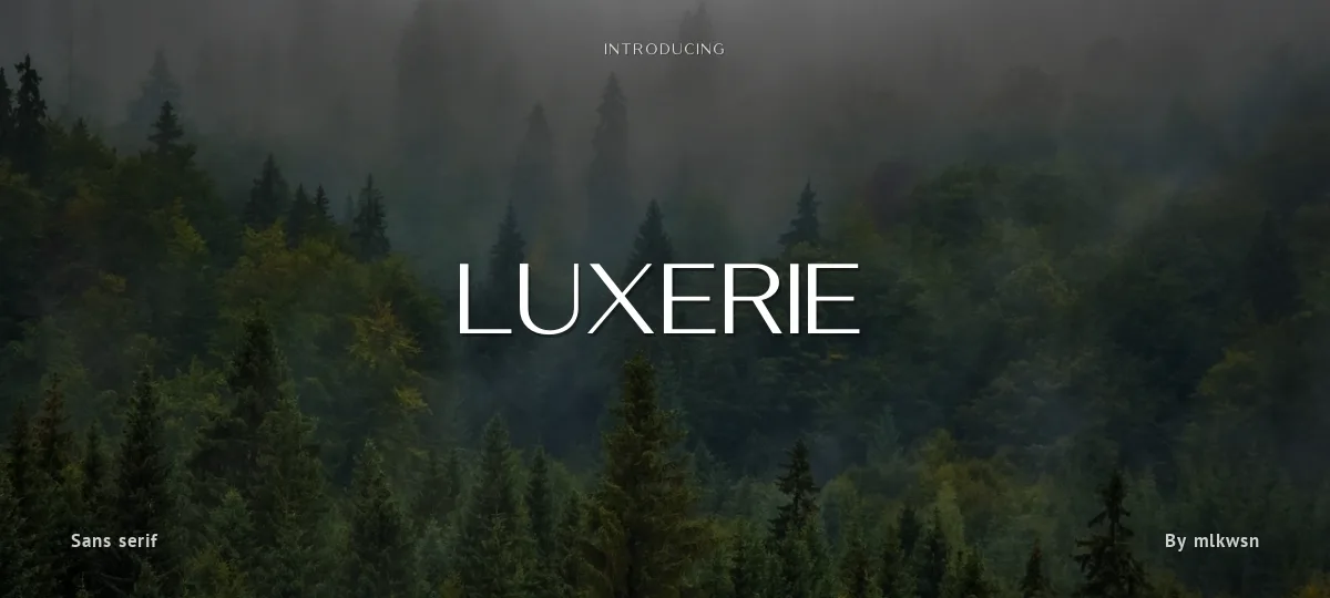 Luxerie font preview