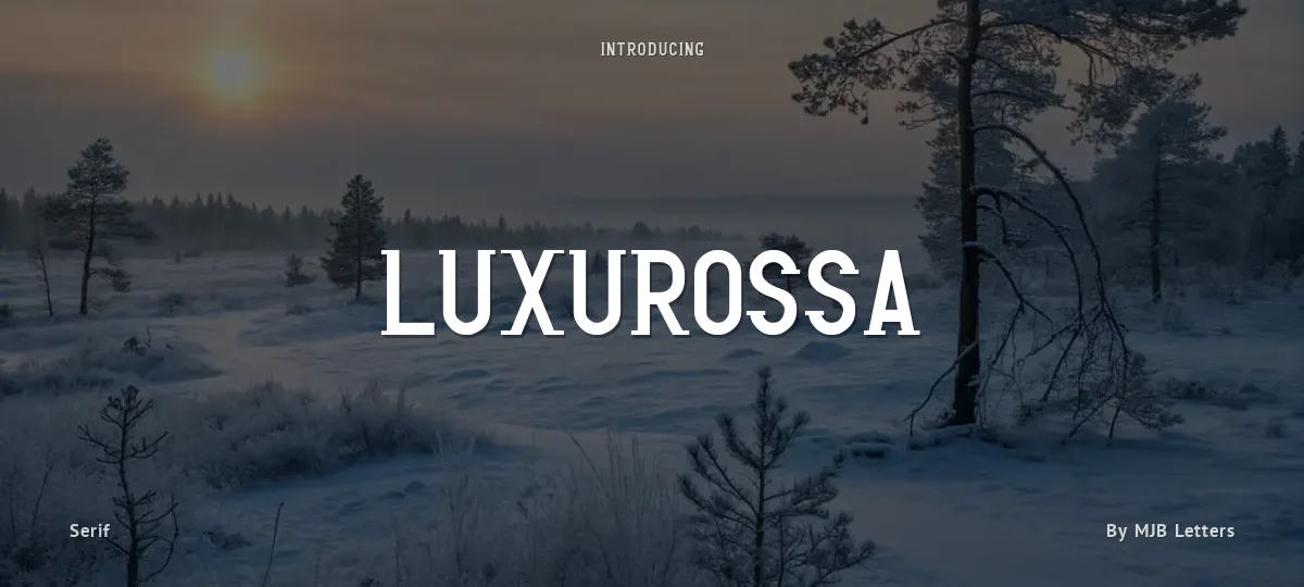 Luxurossa font preview