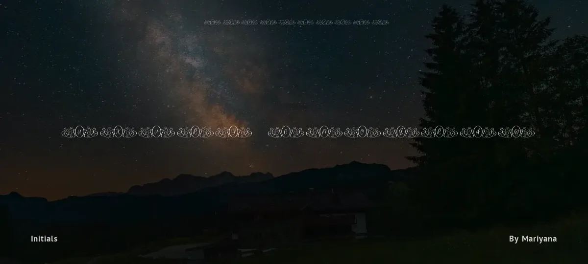 Luxury Monogram font preview
