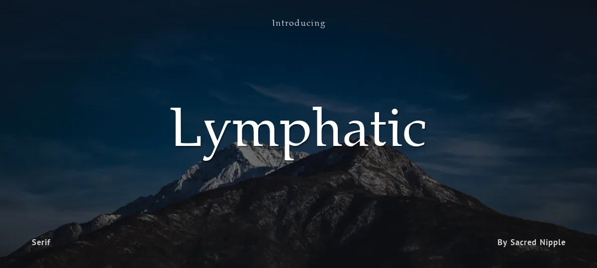 Lymphatic font preview