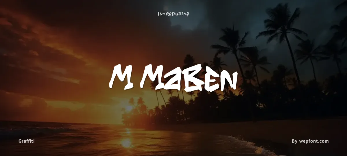 M Maben font preview