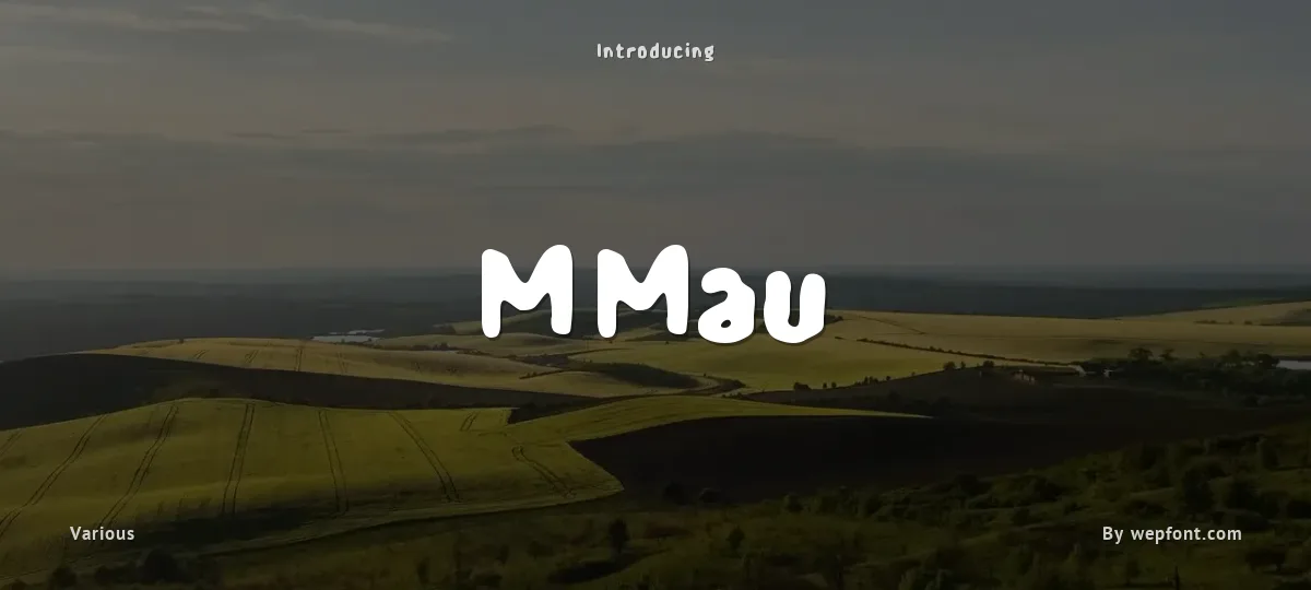 M Mau font preview