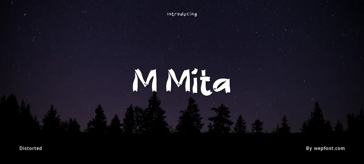 M Mita font preview