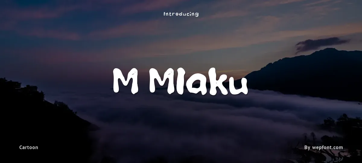 M Mlaku font preview