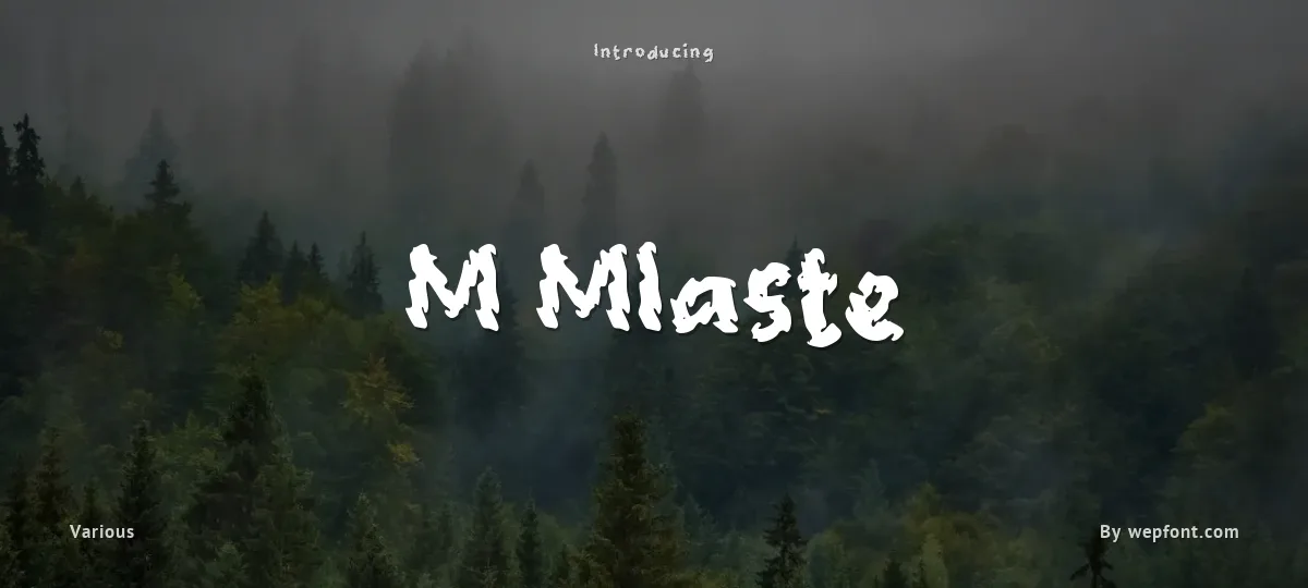 M Mlaste font preview