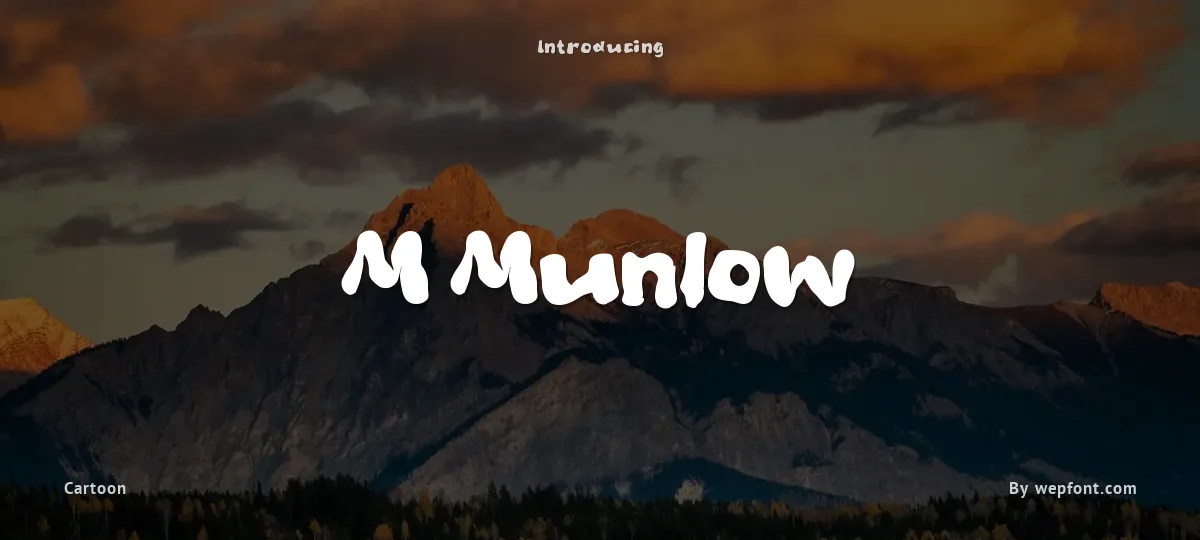 M Munlow font preview
