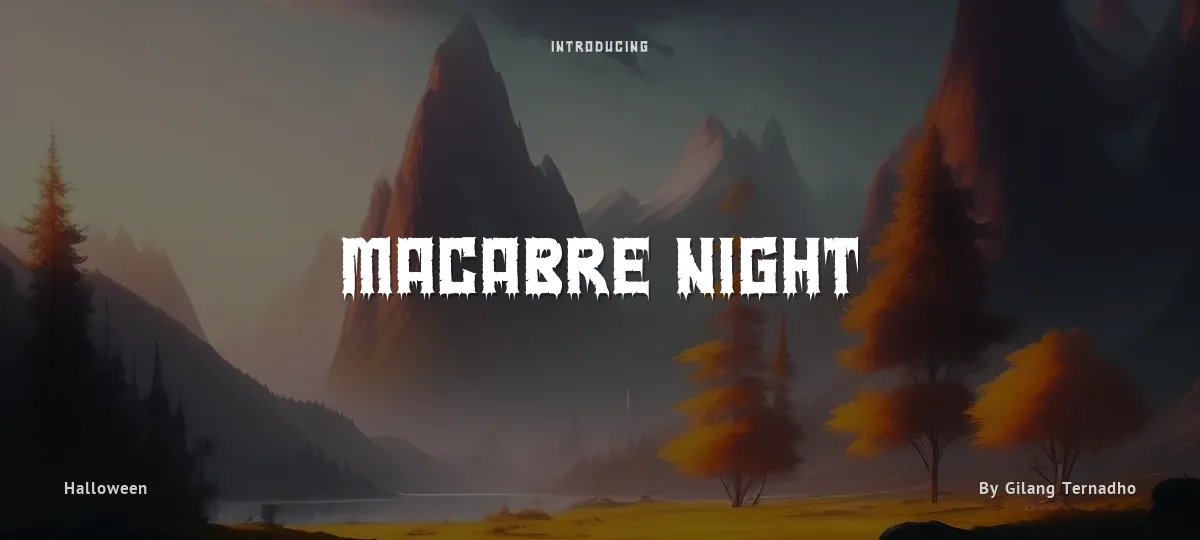 Macabre Night font preview