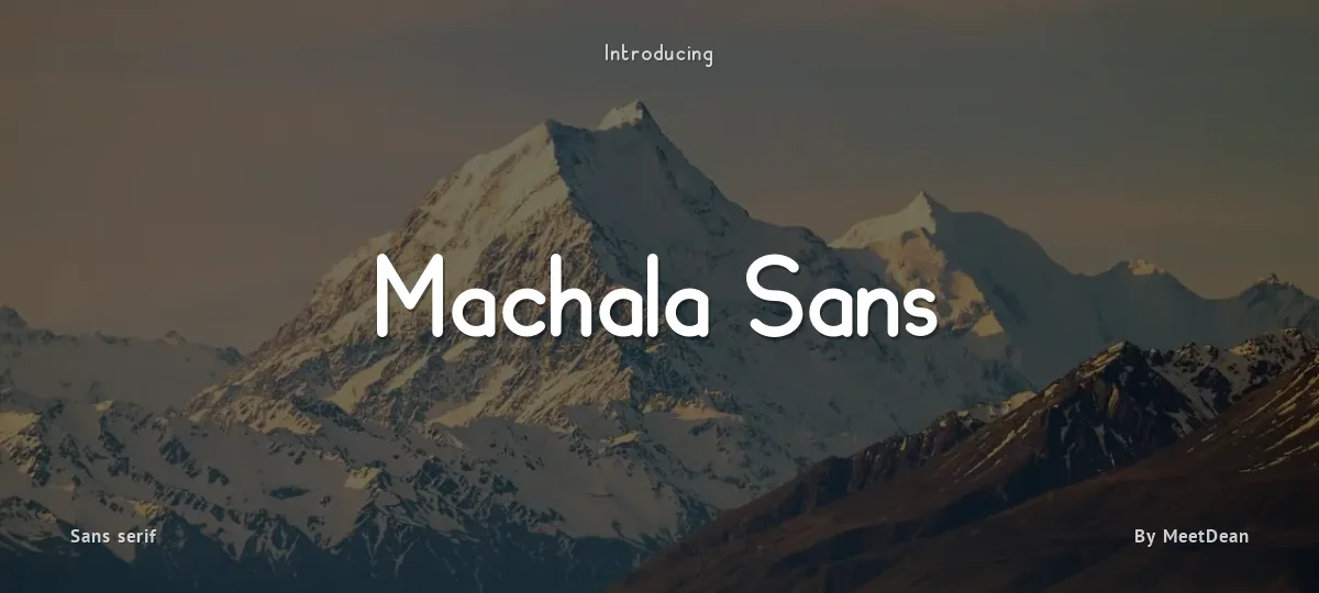 Machala Sans font preview