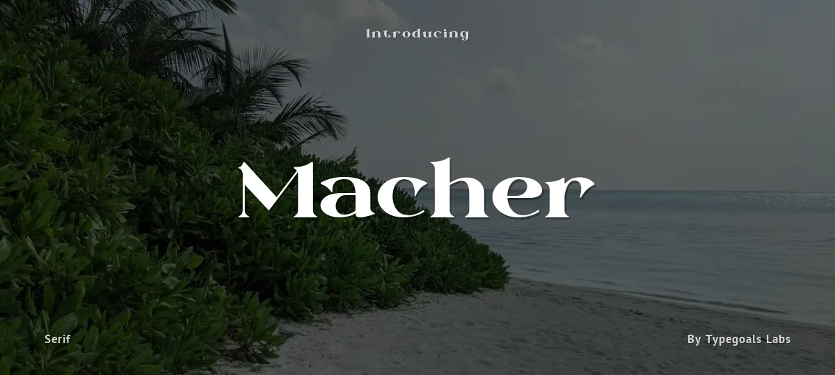 Macher font preview