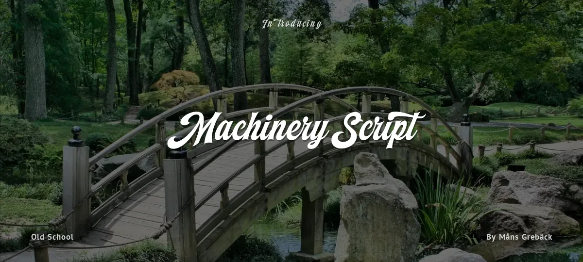 Machinery Script font preview