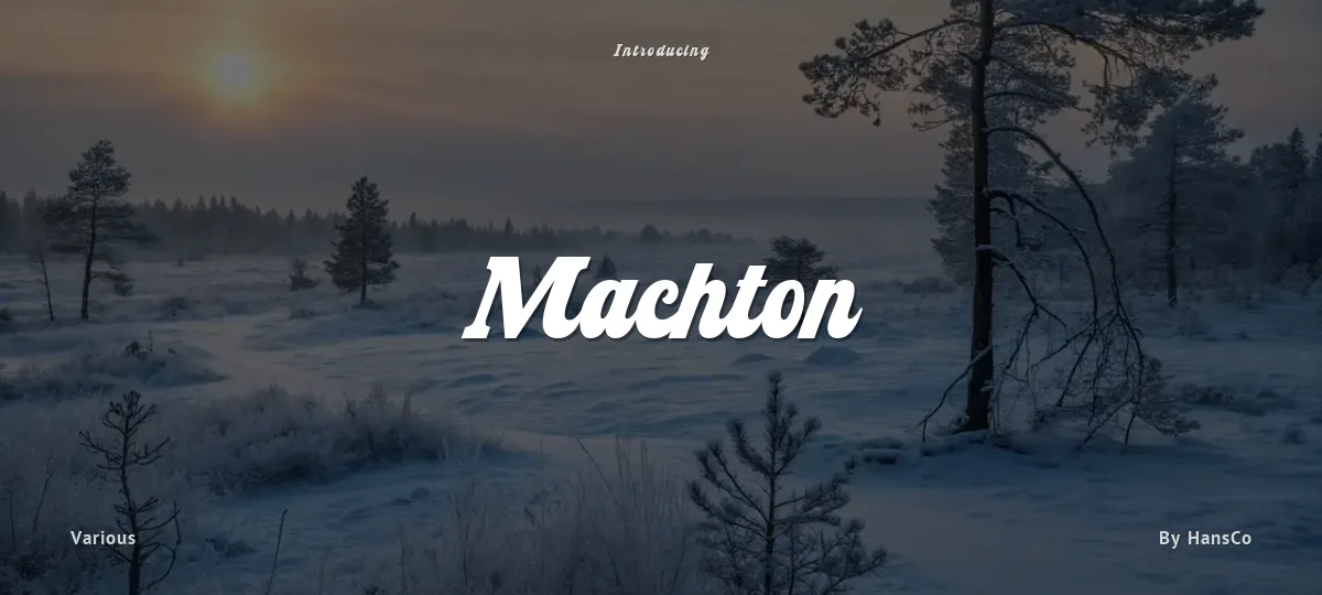 Machton font preview