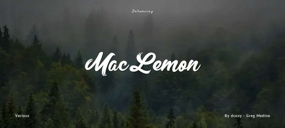 MacLemon font preview