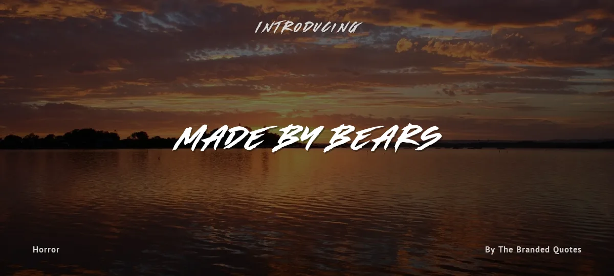 Made By Bears font preview