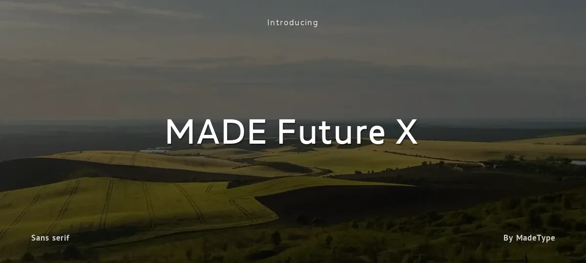 MADE Future X font preview