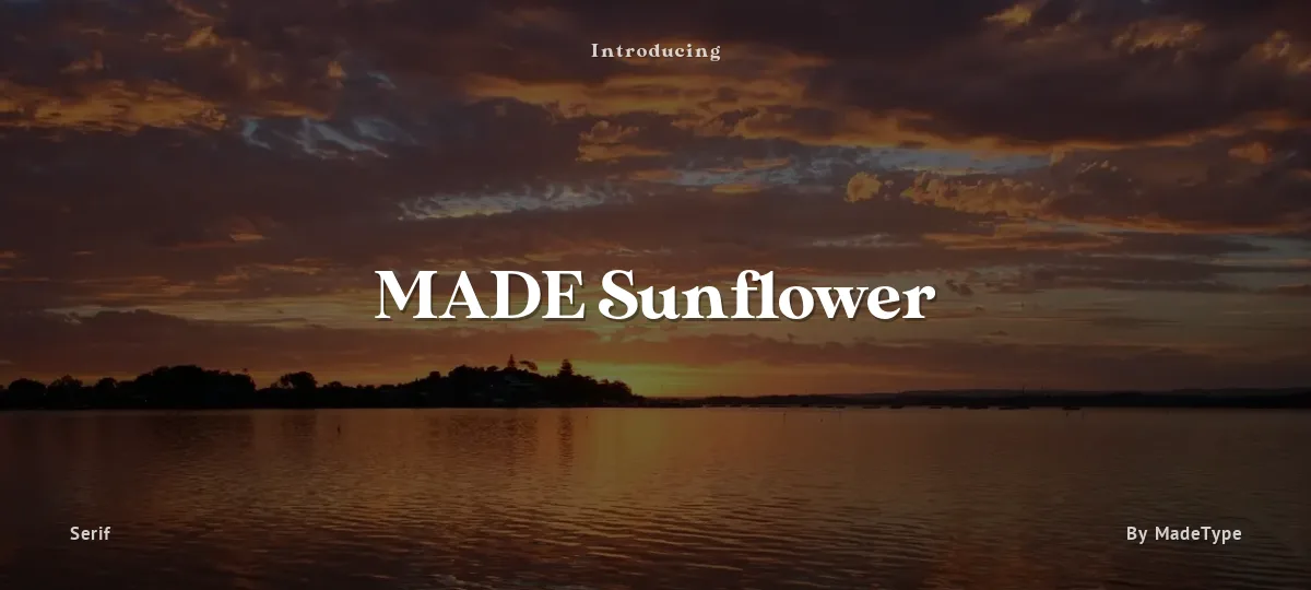 MADE Sunflower font preview