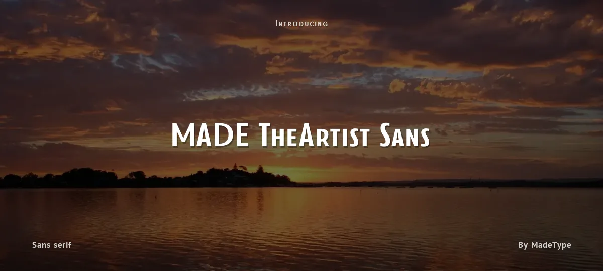 MADE TheArtist Sans font preview
