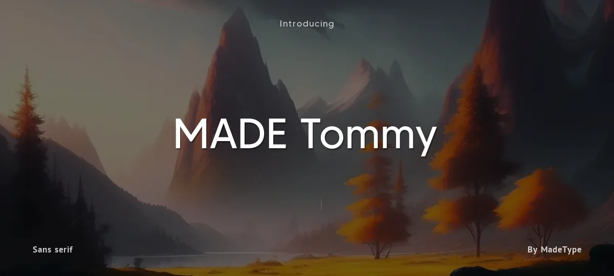 MADE Tommy font preview