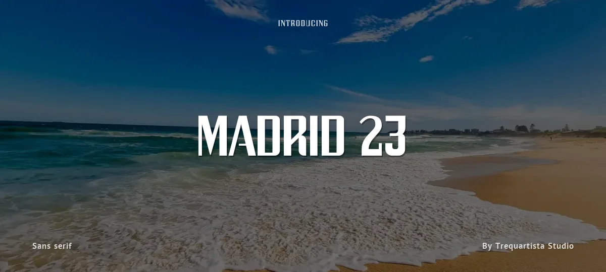 Madrid 23 font preview