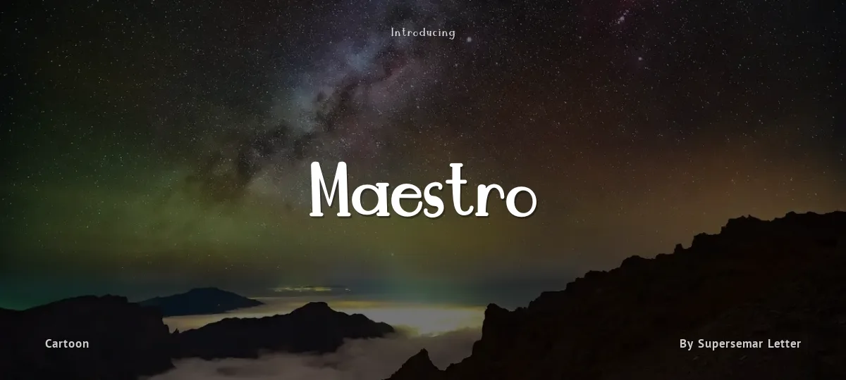Maestro font preview