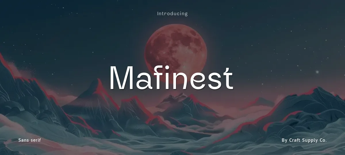 Mafinest font preview