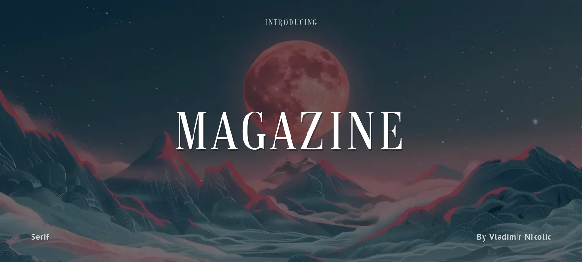 Magazine font preview
