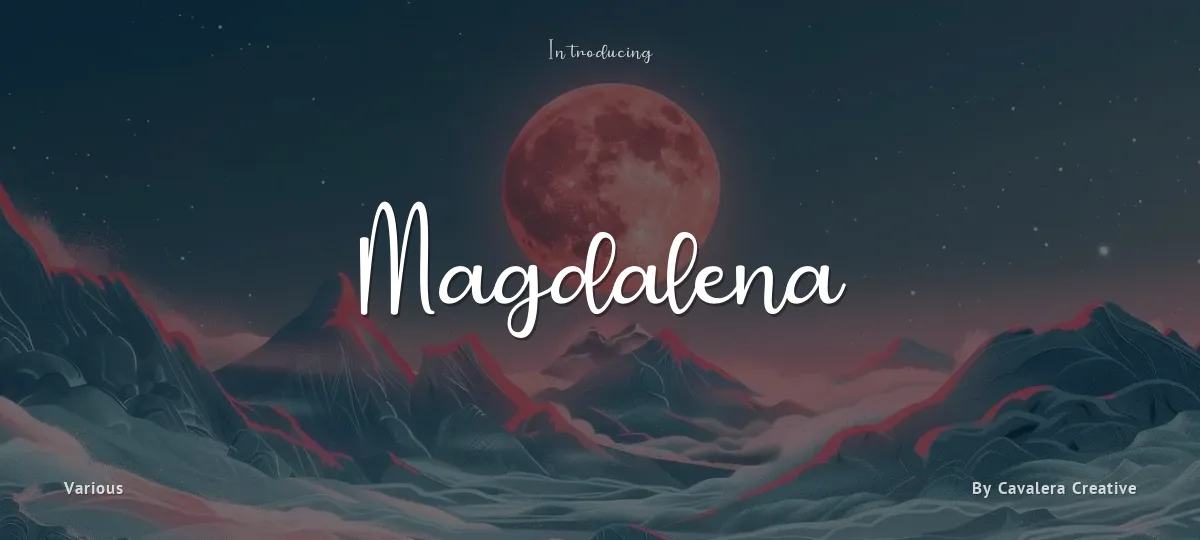Magdalena font preview