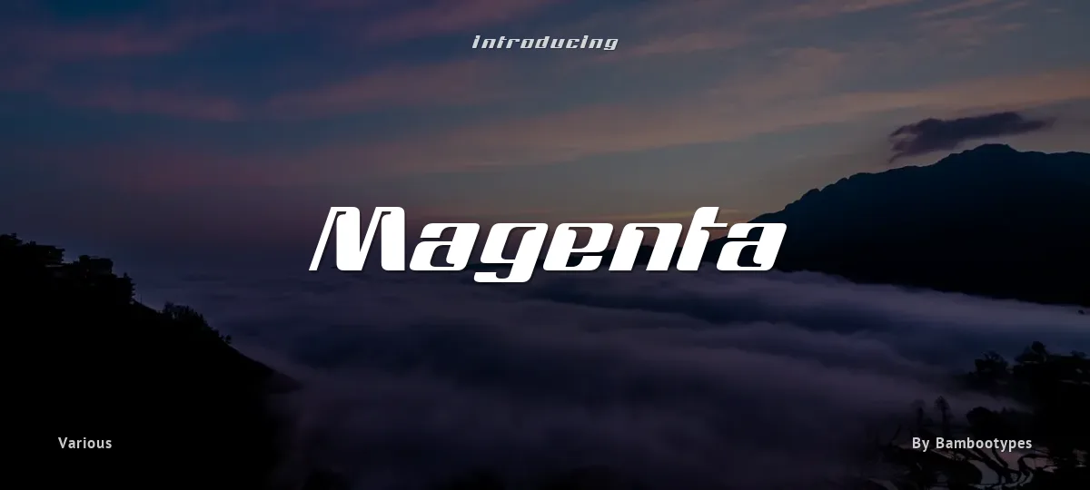 Magenta font preview