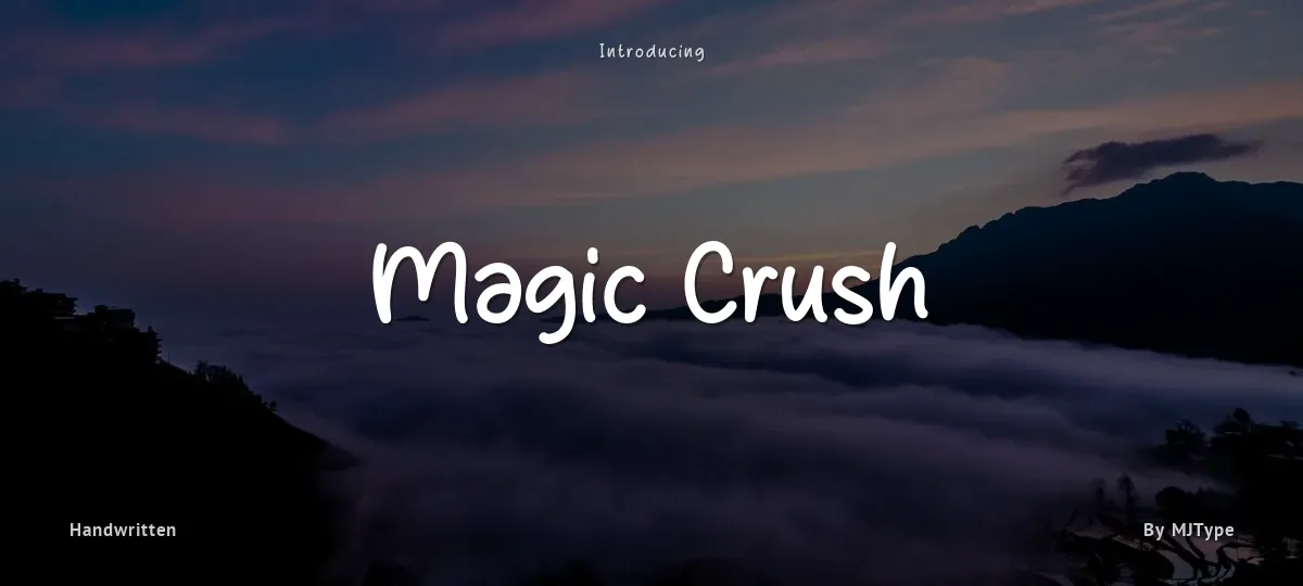 Magic Crush font preview