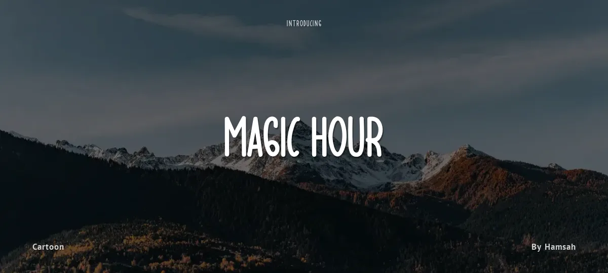 Magic Hour font preview